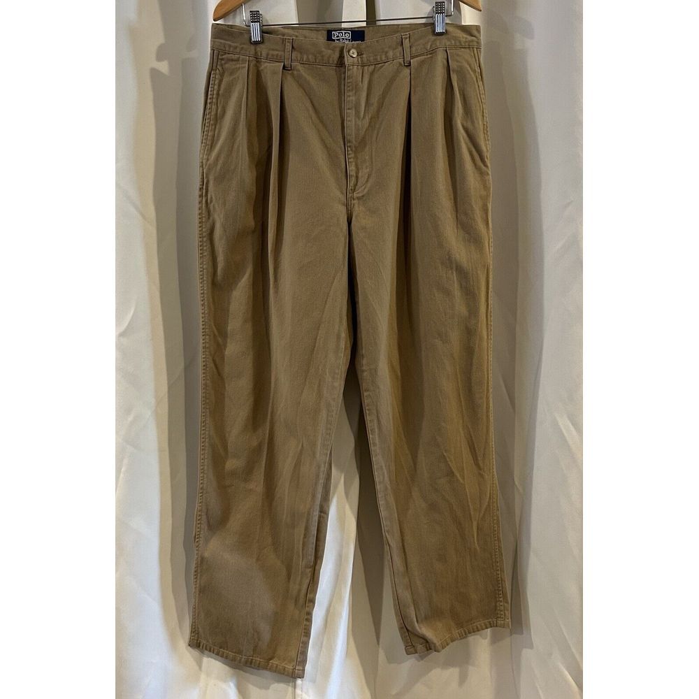 Ralph Lauren Khaki‎ Pleated Pants Size 36X32